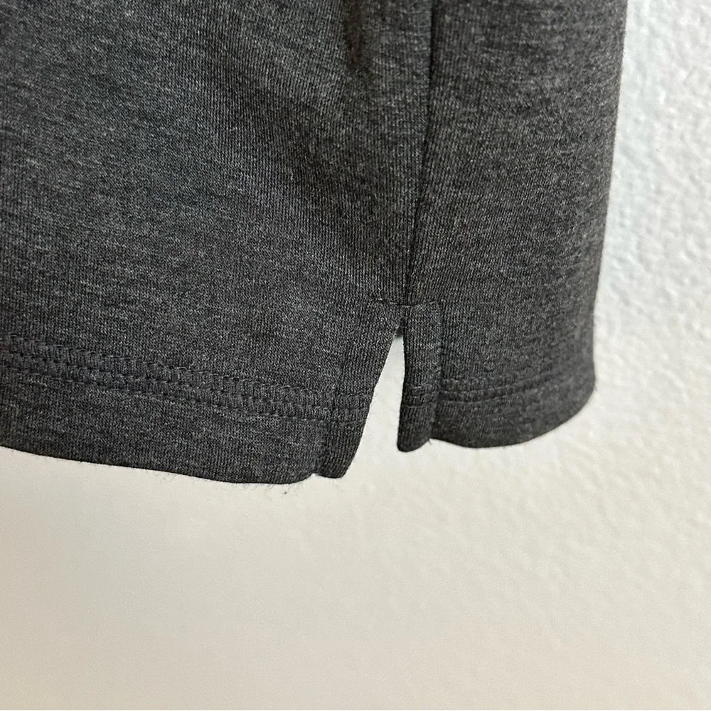 STYLUS Charcoal Gray Ponte Knit Mid-Rise Ankle Slit Jogger Pants Size 1X